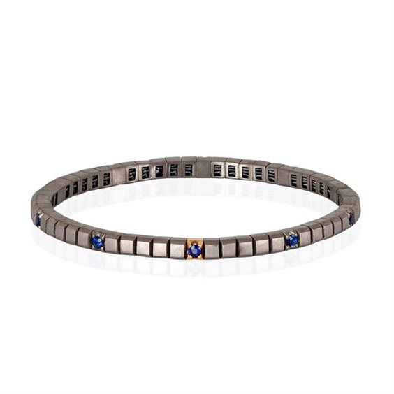 Bracciale Mano-J. Uomo in Titanio Zaffiro blu 0.70 Ct TENBRT11ZARGBR5PT_19 - TENBRT11ZARGBR5PT_19